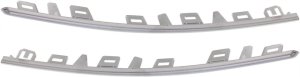 Front Bumper Molding Pair/Set for 2014-2017 Honda Odyssey, Lower Fog Light Cover Molding, Right (Passenger) and Left (Driver), Chrome Replacement