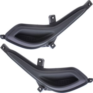 Fog Light Cover Pair/Set for Hyundai Accent 2012-2017, Right (Passenger) and Left (Driver), Dark Gray Replacement