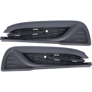 Fog Light Cover for Honda Civic 2013-2015, Right (Passenger) and Left (Driver), Textured Black Replacement Pair/Set