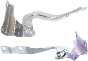 Hood Hinge Pair/Set for Hyundai Accent Sedan 2006-2011, Hatchback 2007-2012 (From 4-11-2011), Right (Passenger) and Left (Driver) Replacement