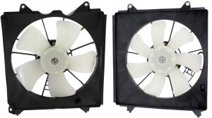 Cooling Fan Assembly Set for 2008-2012 Acura Accord, Set of 2 with Radiator Fan Assembly and Condenser Fan Assembly, Replacement Parts