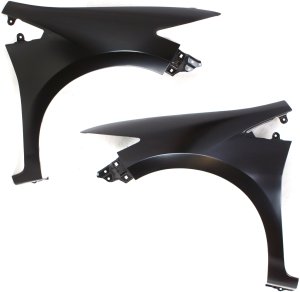 Front Fender Pair/Set for Honda Insight 2010-2014, Right (Passenger) and Left (Driver), Primed (Ready to Paint) - Replacement
