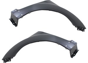Front Fender Pair/Set for Hyundai Veloster 2013-2017, Right (Passenger) and Left (Driver), Primed (Ready to Paint), Steel, with Turbo, Replacement