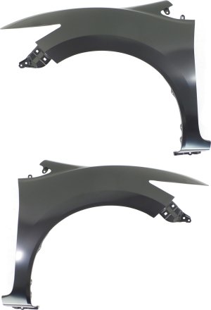 Front Fender Pair/Set for Honda Civic 2014-2015 Coupe, Right (Passenger) and Left (Driver), Primed (Ready to Paint) Replacement