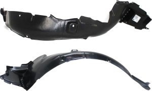 Front Fender Liner Pair/Set for Hyundai Tiburon 2007-2008, Right (Passenger) and Left (Driver) Replacement