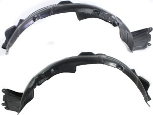 Front Fender Liner Pair/Set for 2010-2012 Hyundai Genesis Coupe, Includes Left (Driver) and Right (Passenger) Sides, Replacement