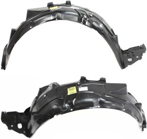 Front Fender Liner Pair/Set for Honda Insight 2010-2011, Right (Passenger) and Left (Driver), Replacement