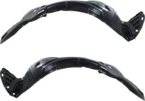Front Fender Liner Pair/Set for Honda Odyssey 2011-2013, Includes Right (Passenger) and Left (Driver) Fender Liners, Replacement