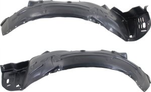 Front Fender Liner Pair/Set for Honda Accord Crosstour 2010-2011 and Crosstour 2012-2012, Right (Passenger) and Left (Driver) Replacement
