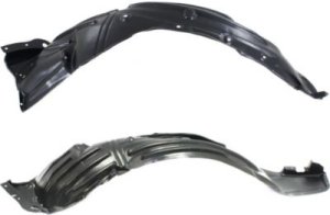 Front Fender Liner Pair/Set for 2009-2011 Honda Pilot - Right (Passenger) and Left (Driver) Side Replacement