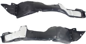 Front Fender Liner Pair/Set for 2013-2014 Hyundai Elantra Coupe, Vacuum Form, Includes Right (Passenger) and Left (Driver) Liners, Replacement