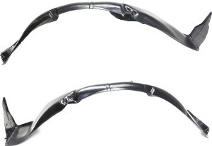 Front Fender Liner Pair/Set for Hyundai Veloster 2013-2015, Right (Passenger) and Left (Driver) from 4-30-2013 to 12-23-2014, with Turbo, Replacement