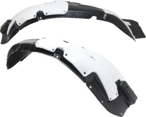 Front Fender Liner Assembly with Insulation Foam for 2014-2015 Tucson, Right (Passenger) and Left (Driver), Pair/Set of 2, Hyundai Replacement