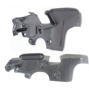 Engine Splash Shield Pair/Set for Hyundai Genesis 2009-2014/Genesis Coupe 2010-2016, Right (Passenger) and Left (Driver) Under Cover, 3.8L Eng., Replacement