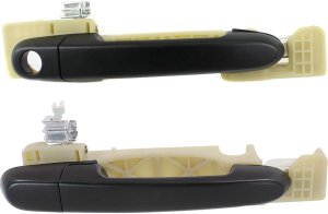 Front and Rear Exterior Door Handle for Hyundai Accent 2006-2011, Right (Passenger), Primed (Ready to Paint), Set of 2, Replacement