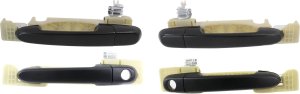 Front and Rear Door Handle Pair/Set for 2006-2011 Hyundai Accent, Right (Passenger) and Left (Driver), Outside, Primed (Ready to Paint) Replacement, Pair/Set of 4