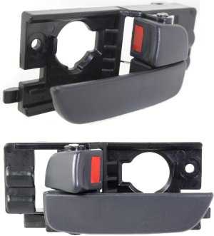 Front Interior Door Handle Pair/Set for Hyundai Accent 2006-2011, Right (Passenger) and Left (Driver) Replacement