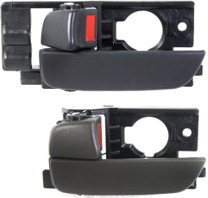 Front and Rear Door Handle Set for 2006-2011 Hyundai Accent, Left (Driver) Inside, Set of 4, Gray (Brown), Sedan, Replacement