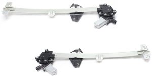 Front Window Regulator Pair/Set for 2007-2011 Honda CR-V, Right (Passenger) and Left (Driver), Power, with Motor, Replacement