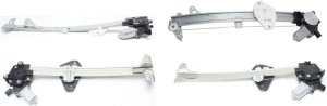 Front and Rear Window Regulator for 2008-2012 Honda Accord, Right (Passenger) and Left (Driver), Pair/Set of 4, Power, with Motor, Replacement Set