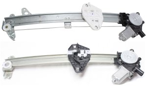 Front and Rear Window Regulator with Power Motor Set for 2008-2012 Honda Accord, Left (Driver) Side Replacement