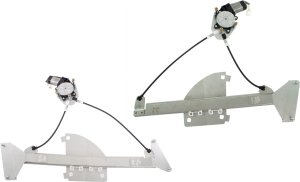 Front Window Regulator Pair/Set for 2003-2008 Hyundai Tiburon with Right (Passenger) and Left (Driver) Power, Fully Motorized Replacement