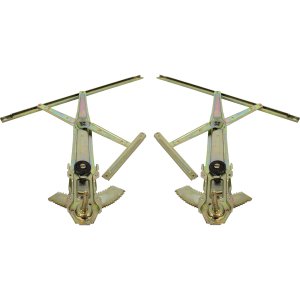 Manual Front Window Regulator Pair/Set for 1996-2000 Honda Civic, Right (Passenger) and Left (Driver), Manual Crank Type Replacement