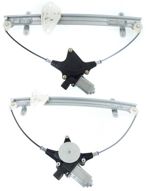 Front and Rear Window Regulator with Motor Set for Honda Ridgeline 2006-2014, Right (Passenger) Power, Replacement