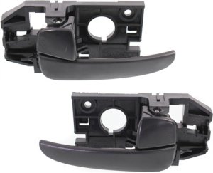 Black Rear Interior Door Handle Pair/Set for Hyundai Elantra 2001-2006, Right (Passenger) and Left (Driver) Replacement