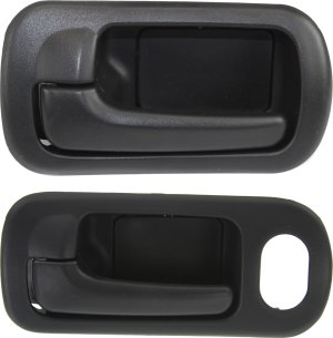Front and Rear Inside Door Handle Set of 4 for 2001-2005 Honda Civic Sedan DX/EX/GX/LX/VP Models, Left (Driver), Textured Black Replacement