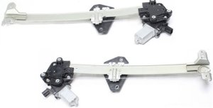Power Rear Window Regulator Pair/Set for Honda Accord 2008-2012, Crosstour 2012-2015, with Right (Passenger) and Left (Driver) Motors, Replacement