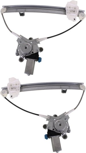 Pair/Set - Power Rear Window Regulator for Hyundai Elantra 1996-2000, Right (Passenger) and Left (Driver), with Motor, for Base/GL/GLS Models, Replacement