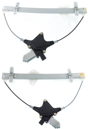 Pair/Set - Power Rear Window Regulator for Honda Ridgeline 2006-2014 with Motor, Right (Passenger) and Left (Driver), Replacement Set