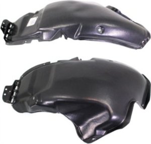 Rear Fender Liner Pair/Set for Hyundai Elantra 2009-2012, Right (Passenger) and Left (Driver) Replacement