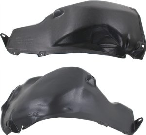 Pair/Set - Rear Fender Liner for Hyundai Sonata 2011, Right (Passenger) and Left (Driver), Rear Section, Wheelhouse Liner, Valid to June 2010, Excludes Hybrid Model, Replacement