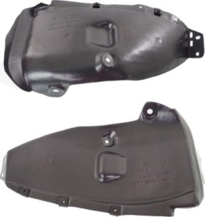 Rear Fender Liner Pair/Set for Hyundai Accent Sedan, 2012-2017, Right (Passenger) and Left (Driver) Side, Replacement