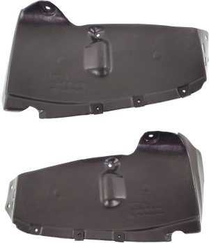 Rear Fender Liner Pair/Set for Hyundai Accent Hatchback 2012-2017, Right (Passenger) and Left (Driver), Replacement