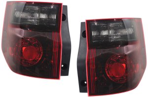Tail Light Pair/Set for 2007-2008 Honda Element, Right (Passenger) and Left (Driver), Lens and Housing Replacement