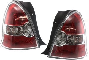Tail Light Assembly Pair/Set for Hyundai Accent Hatchback 2008-2011, Right (Passenger) and Left (Driver), Replacement