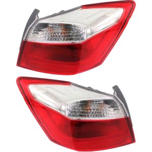 Tail Light Assembly for Honda Accord 2013-2015, Outer, Halogen, Right (Passenger) and Left (Driver), EX/LX/Sport Models, Sedan, Replacement Pair/Set