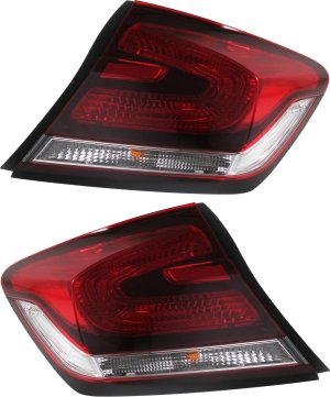 Outer Tail Light Assembly for 2013-2015 Honda Civic Sedan, Right (Passenger) and Left (Driver) Side, Replacement Pair/Set