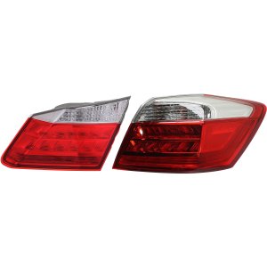 Tail Light Assembly Set for 2013-2015 Honda Accord, Right (Passenger) Side, Inner and Outer, EX-L/Touring Models, Sedan Replacement