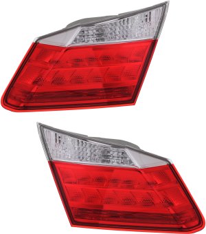 Inner Tail Light Assembly Pair/Set for 2013-2015 Honda Accord Sedan, EX-L/Touring Models, Right (Passenger) and Left (Driver) Side Replacement