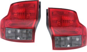 Tail Light Pair/Set for 2009-2011 Honda Element EX/LX Models, Right (Passenger) and Left (Driver), Lens and Housing, Replacement