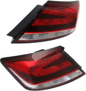 Tail Light Assembly for 2014-2015 Honda Civic Coupe, Right (Passenger) and Left (Driver) Sides, Replacement Pair/Set