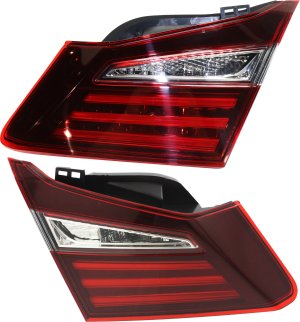 Tail Light Assembly for 2016-2017 Honda Accord Sedan, Inner, Right (Passenger) and Left (Driver), Excluding Hybrid Models, Replacement Pair/Set
