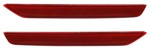 Rear Bumper Reflector Light Pair/Set for Honda Odyssey 2011-2017, Right (Passenger) and Left (Driver), Replacement