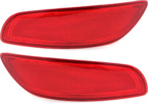 Rear Bumper Reflector Light Pair/Set for Hyundai Santa Fe 2010-2012, Right (Passenger) and Left (Driver), Replacement