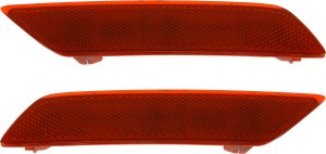 Rear Bumper Reflector Light Pair/Set for Honda Civic 2013-2015 / Acura RLX 2018-2020, Sedan, Right (Passenger) and Left (Driver), Replacement