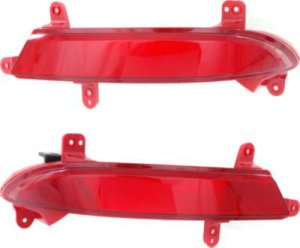 Rear Bumper Reflector Light Pair/Set for Hyundai Santa Fe 2013-2016, Right (Passenger) and Left (Driver), Replacement